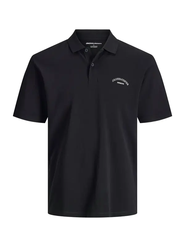 Jack & Jones Plus Jack & Jones Plus Majica 'JJCollege'  črna / bela