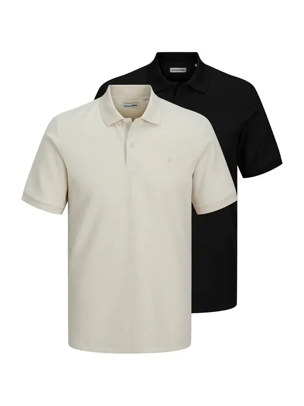 Jack & Jones Plus Jack & Jones Plus Majica 'JJEAustin'  nude / črna