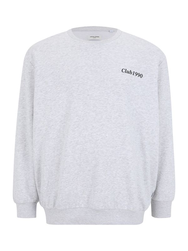 Jack & Jones Plus Jack & Jones Plus Majica 'JJEBRADLEY'  siva / črna