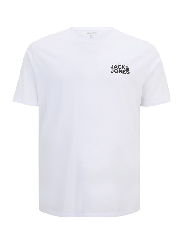 Jack & Jones Plus Jack & Jones Plus Majica 'JJECorp'  črna / bela