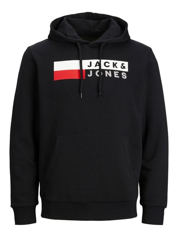 Jack & Jones Plus Jack & Jones Plus Majica 'JJEcorp'  rdeča / črna / bela