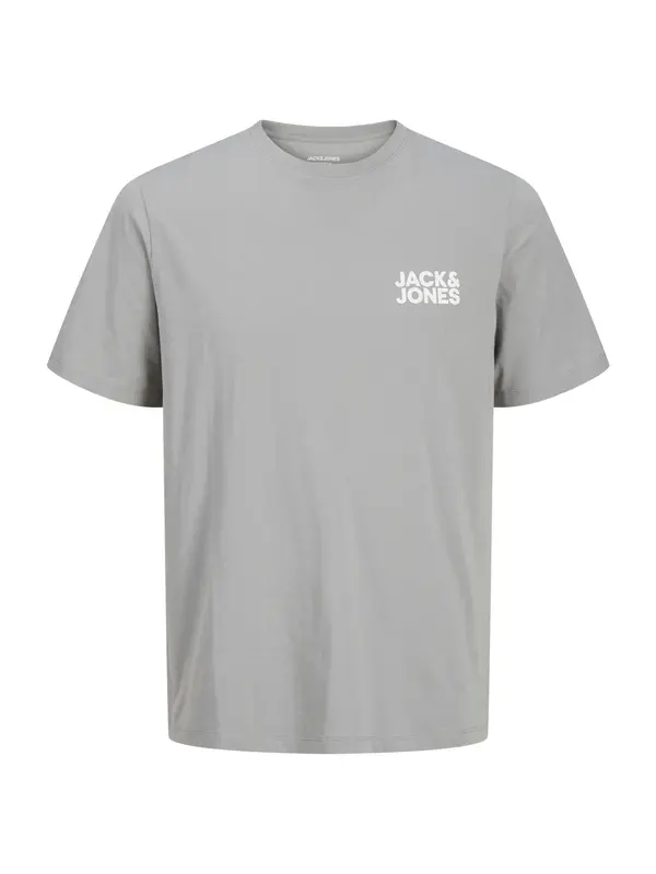 Jack & Jones Plus Jack & Jones Plus Majica 'JJECorp'  siva / bela