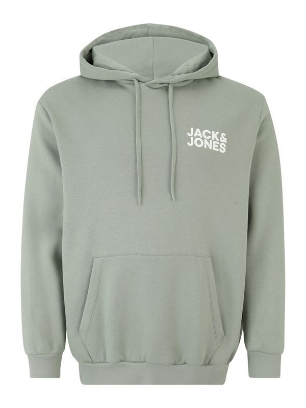 Jack & Jones Plus Jack & Jones Plus Majica 'JJECORP'  zelena / bela