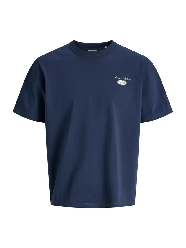 Jack & Jones Plus Jack & Jones Plus Majica 'JJEDover'  mornarska / bela