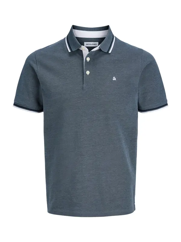 Jack & Jones Plus Jack & Jones Plus Majica 'JJEPaulos'  progasto modra / bela