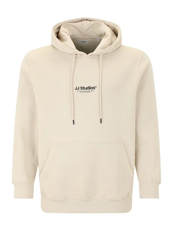 Jack & Jones Plus Jack & Jones Plus Majica 'JJESOHO'  greige / črna