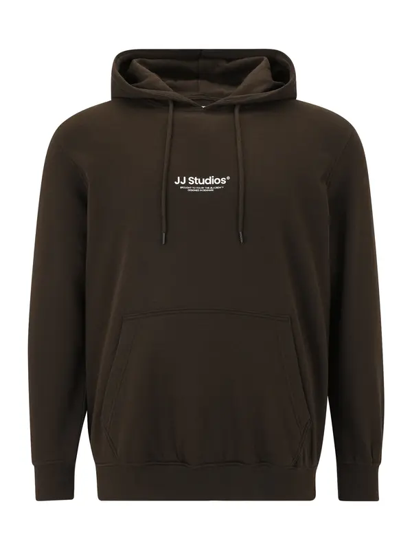 Jack & Jones Plus Jack & Jones Plus Majica 'JJESOHO'  rjava / bela