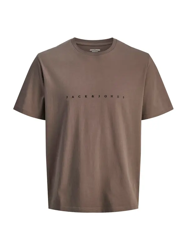 Jack & Jones Plus Jack & Jones Plus Majica 'JJEStar'  čokolada / črna
