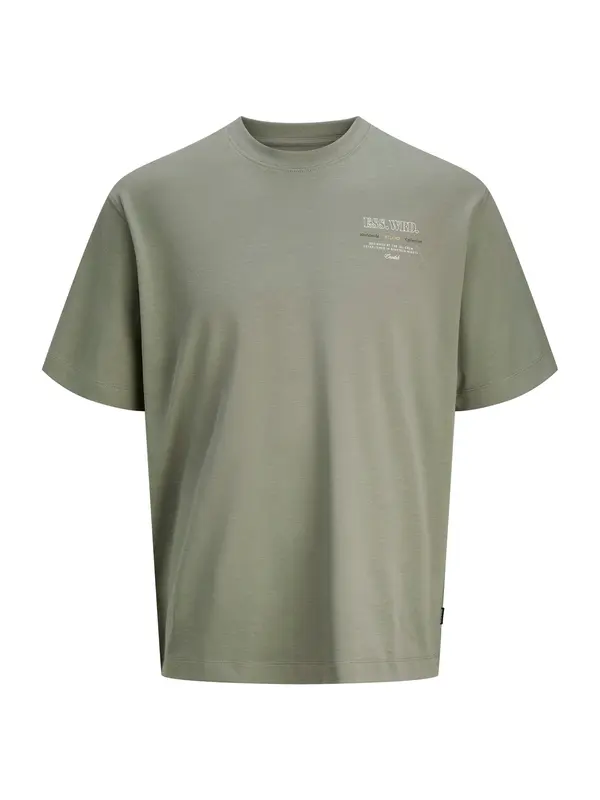 Jack & Jones Plus Jack & Jones Plus Majica 'JJEURBAN EDGE STUDIO'  siva / bela