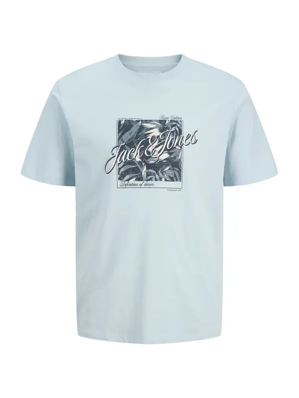 Jack & Jones Plus Jack & Jones Plus Majica 'JJHONOLULU'  marine / dimno modra / svetlo modra / off-bela