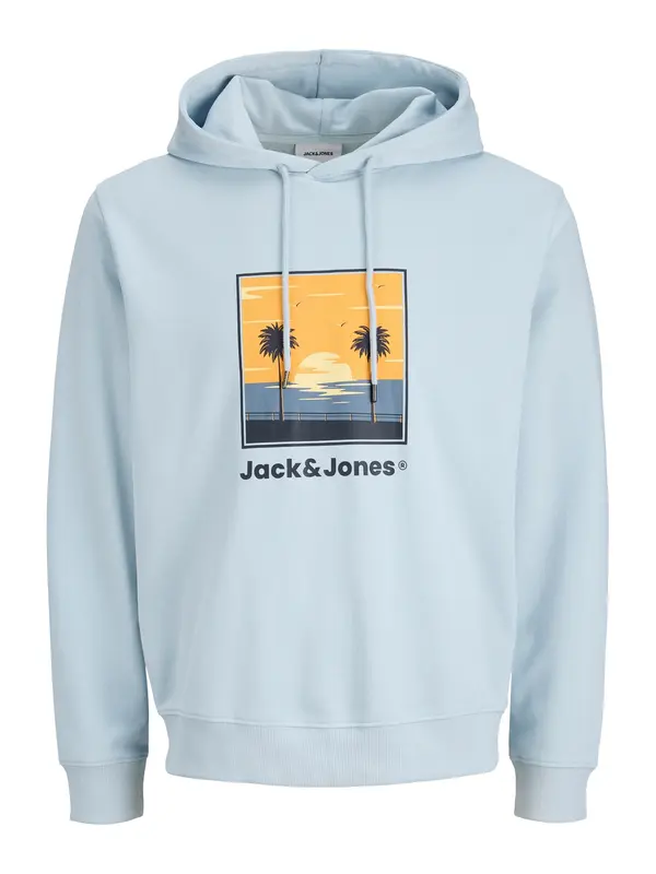Jack & Jones Plus Jack & Jones Plus Majica 'JJPERRY'  mornarska / pastelno modra / svetlo rumena / svetlo oranžna