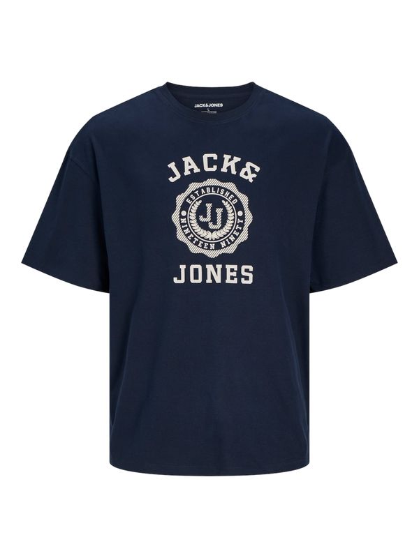 Jack & Jones Plus Jack & Jones Plus Majica 'JJVICTO'  mornarska / bela