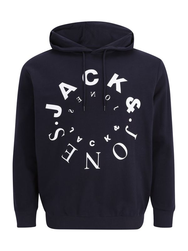 Jack & Jones Plus Jack & Jones Plus Majica 'JJWARRIOR'  mornarska / bela