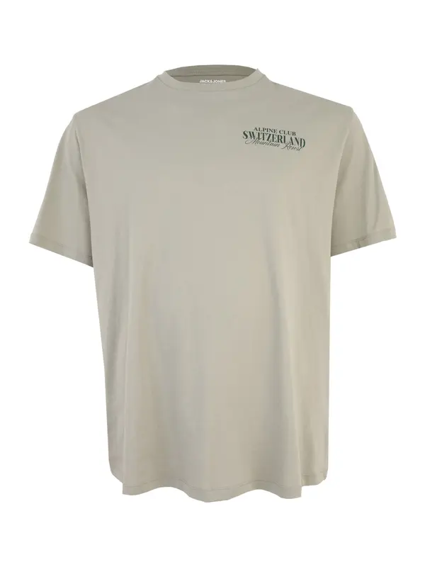 Jack & Jones Plus Jack & Jones Plus Majica 'JORALPINE'  pastelno zelena / temno zelena