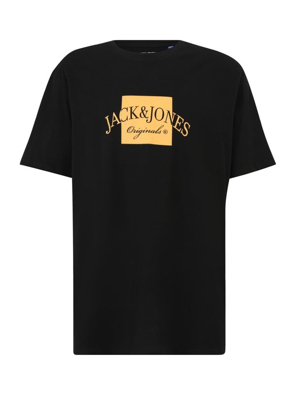 Jack & Jones Plus Jack & Jones Plus Majica 'JORBOSTON'  rumena / črna