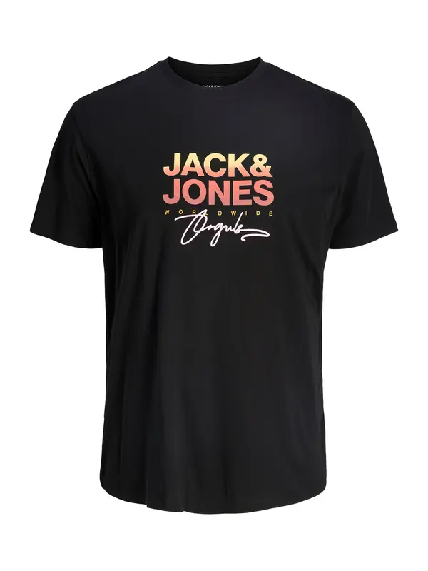 Jack & Jones Plus Jack & Jones Plus Majica 'JORCanggu'  rumena / svetlo roza / karminsko rdeča / črna