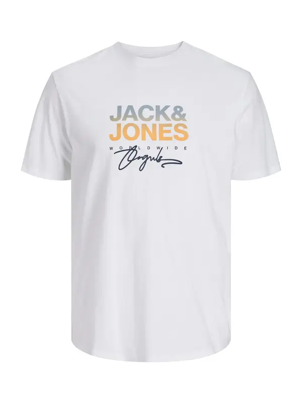 Jack & Jones Plus Jack & Jones Plus Majica 'JORCanggu'  svetlo modra / rumena / črna / bela