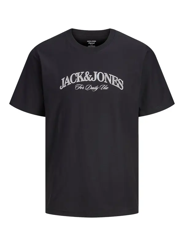 Jack & Jones Plus Jack & Jones Plus Majica 'JORCassis'  črna / bela