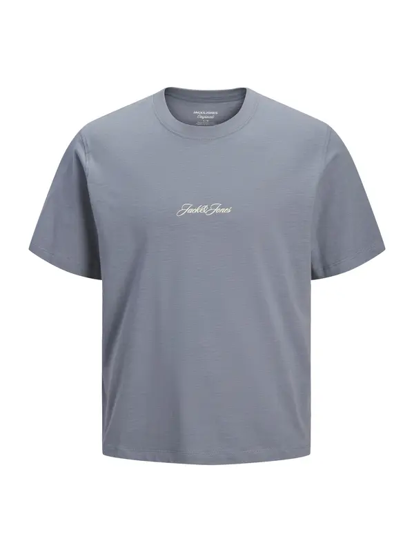 Jack & Jones Plus Jack & Jones Plus Majica 'JORCassis'  kremna / golobje modra / črna