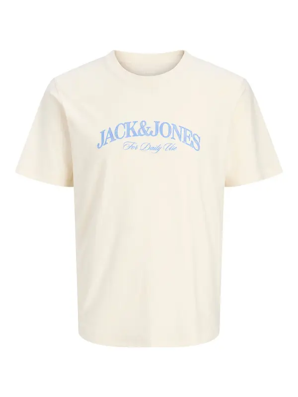 Jack & Jones Plus Jack & Jones Plus Majica 'JORCassis'  nebeško modra / off-bela