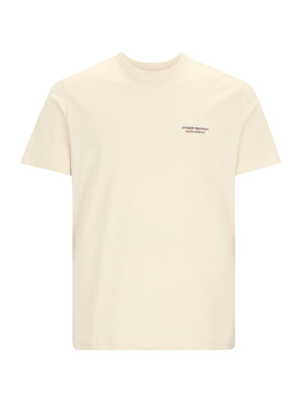 Jack & Jones Plus Jack & Jones Plus Majica 'JORISLINGTON'  mornarska / rdeča / volneno bela