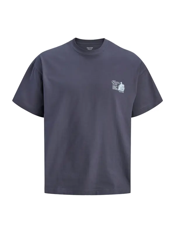 Jack & Jones Plus Jack & Jones Plus Majica 'JORMAINE'  pastelno modra / temno siva
