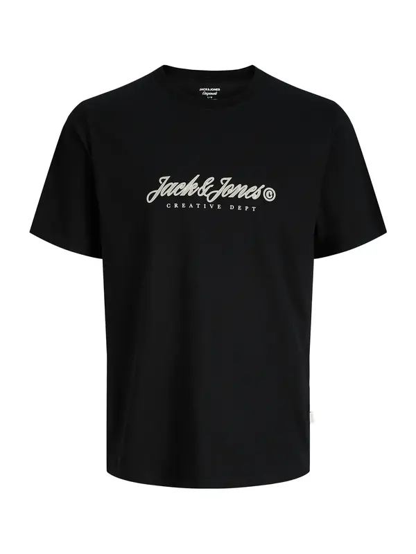 Jack & Jones Plus Jack & Jones Plus Majica 'JORMontauk'  svetlo siva / črna / bela