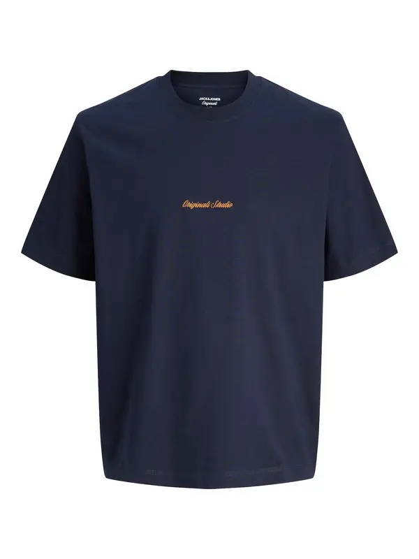 Jack & Jones Plus Jack & Jones Plus Majica 'JORNorrebro'  bež / nočno modra