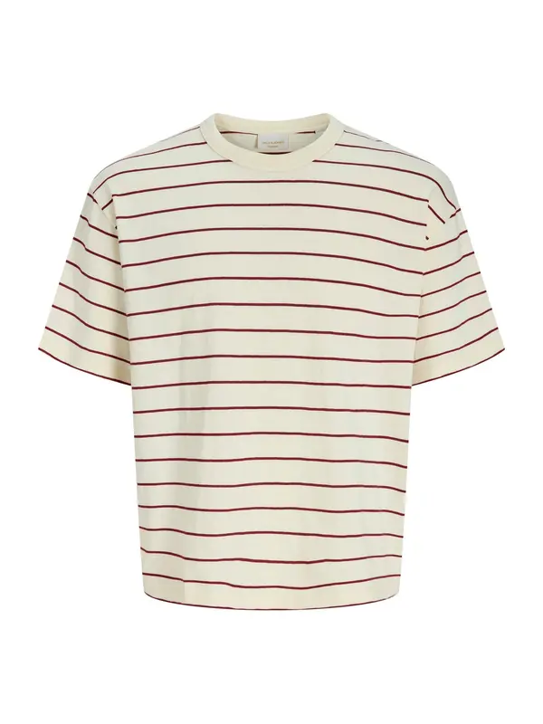 Jack & Jones Plus Jack & Jones Plus Majica 'JORSAVONA'  burgund / bela