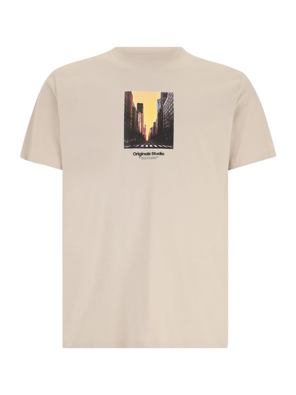 Jack & Jones Plus Jack & Jones Plus Majica 'JORVESTERBRO'  kit / svetlo rumena / rdeča / črna