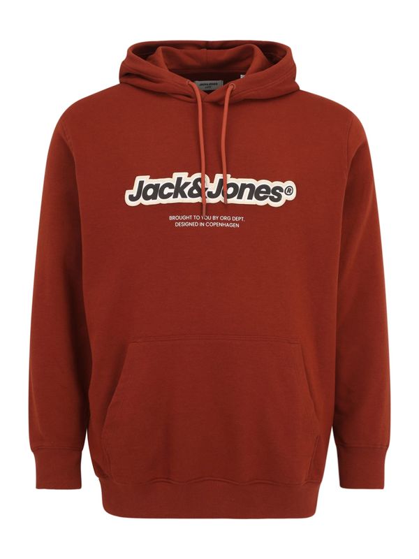 Jack & Jones Plus Jack & Jones Plus Majica 'JORVesterbro Newton'  bež / rjasto rjava / črna / bela