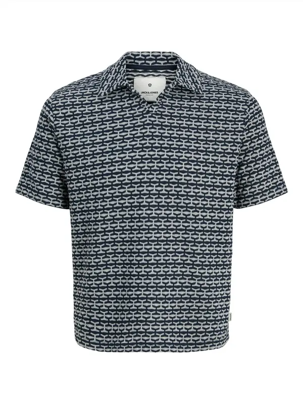 Jack & Jones Plus Jack & Jones Plus Majica 'JPRBLAELI'  mornarska / dimno modra