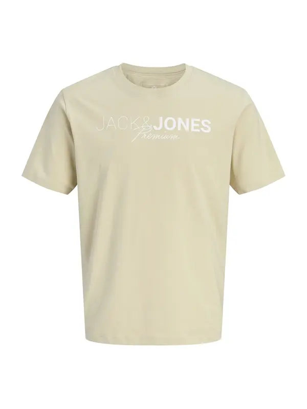 Jack & Jones Plus Jack & Jones Plus Majica 'JPRBLANeo'  pastelno zelena / bela