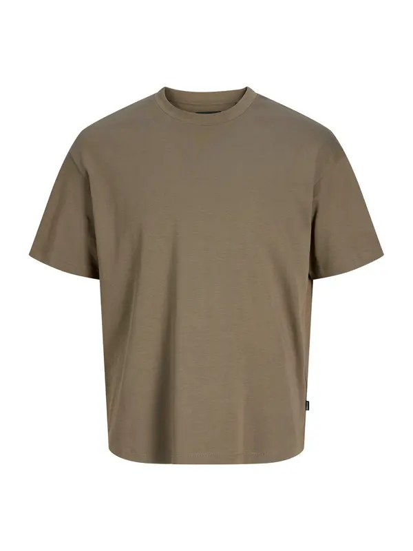 Jack & Jones Plus Jack & Jones Plus Majica 'JPRBLASUMMER'  svetlo rjava / bela