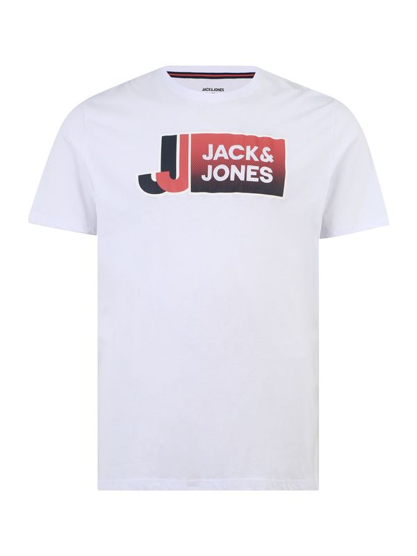 Jack & Jones Plus Jack & Jones Plus Majica 'LOGAN'  rdeča / črna / bela