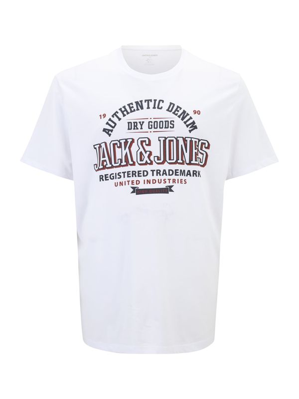 Jack & Jones Plus Jack & Jones Plus Majica  marine / temno rdeča / bela