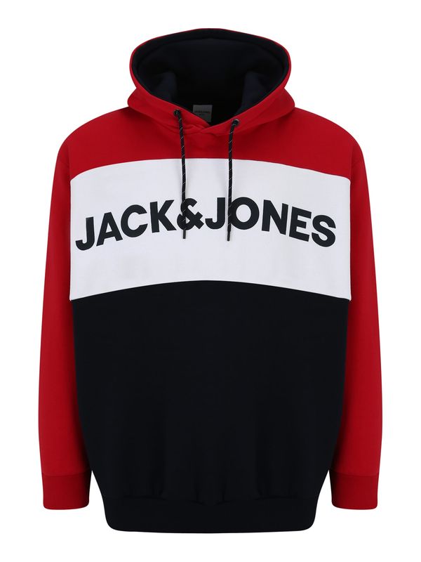 Jack & Jones Plus Jack & Jones Plus Majica  modra / rdeča / bela
