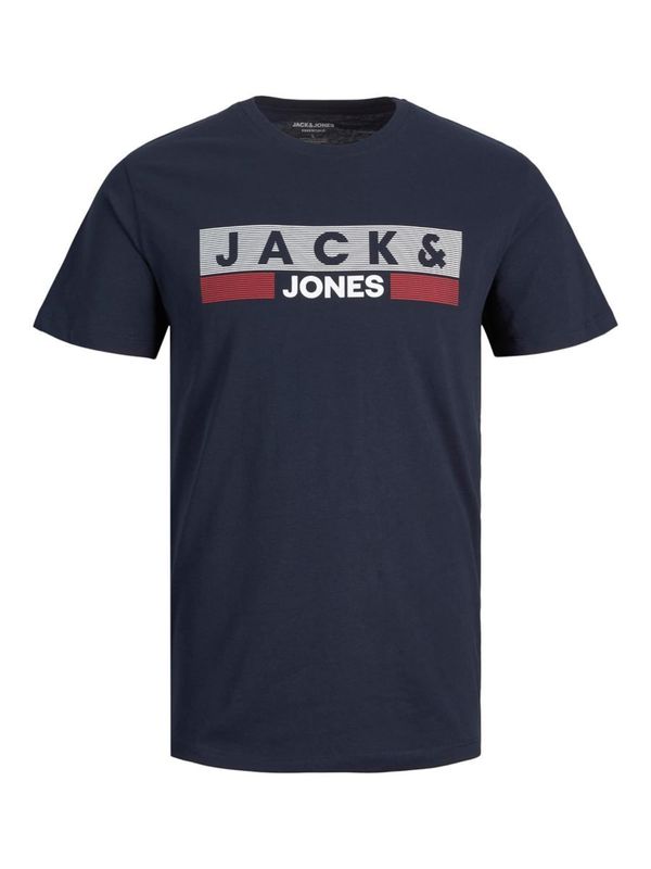 Jack & Jones Plus Jack & Jones Plus Majica  modra / siva / bordo / bela