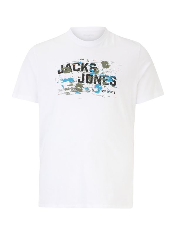 Jack & Jones Plus Jack & Jones Plus Majica  modra / zelena / črna / bela