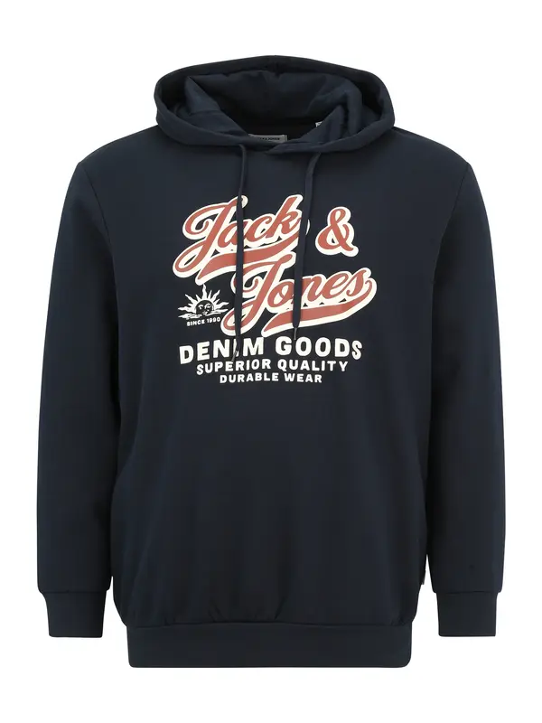 Jack & Jones Plus Jack & Jones Plus Majica  mornarska / konjak / bela