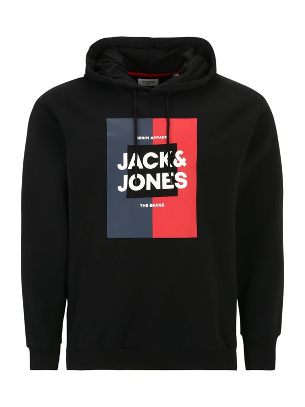 Jack & Jones Plus Jack & Jones Plus Majica 'OSCAR'  nočno modra / grenada / črna / bela