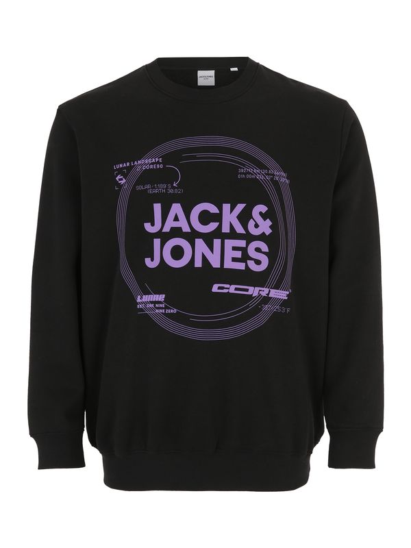Jack & Jones Plus Jack & Jones Plus Majica 'PILOU'  svetlo lila / črna