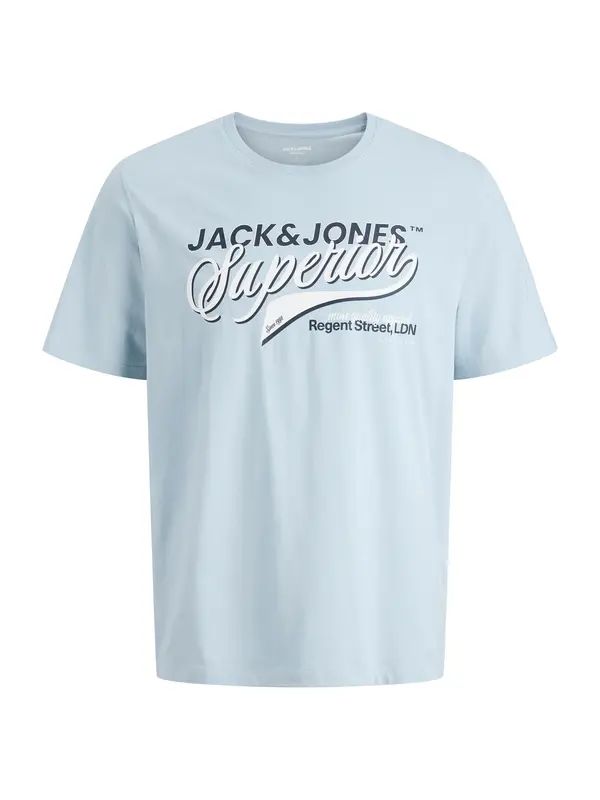 Jack & Jones Plus Jack & Jones Plus Majica  svetlo modra / temno modra / bela
