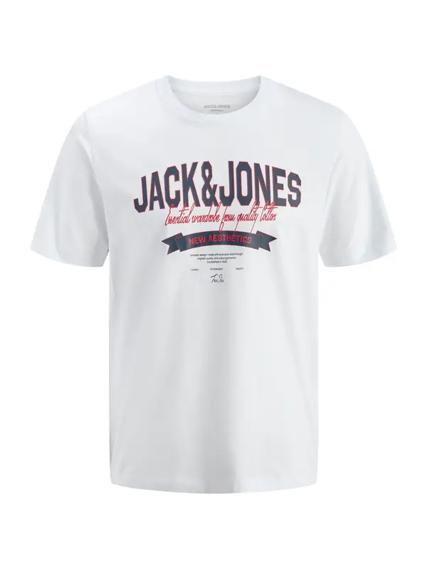 Jack & Jones Plus Jack & Jones Plus Majica  temno modra / grenada / bela