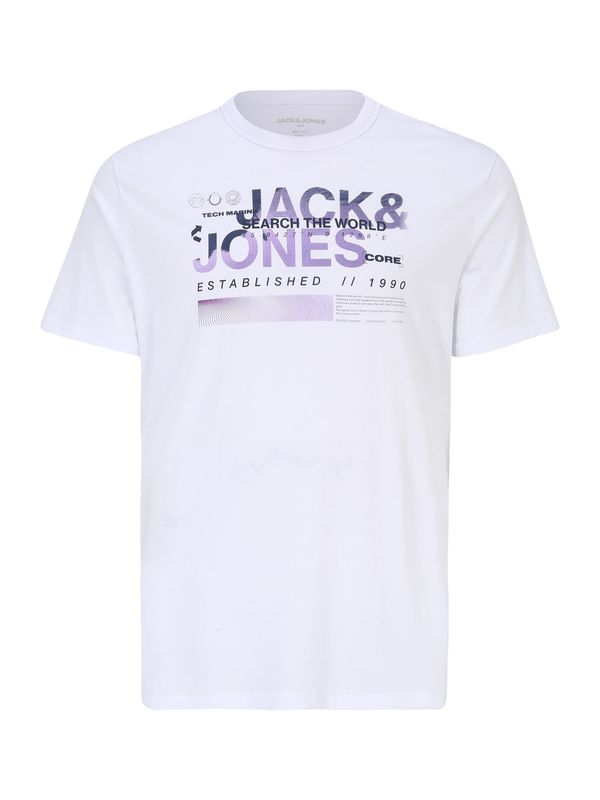 Jack & Jones Plus Jack & Jones Plus Majica 'WATER'  lila / temno liila / bela