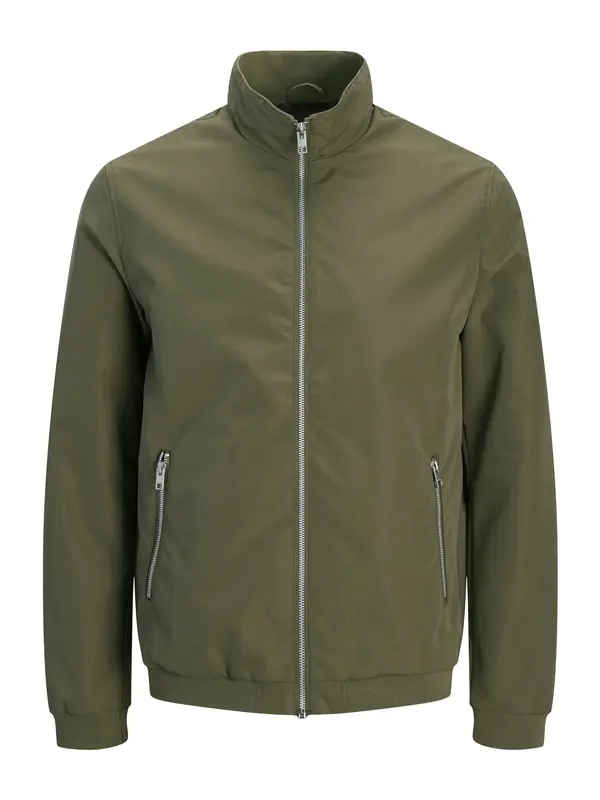 Jack & Jones Plus Jack & Jones Plus Prehodna jakna 'JJERUSH HARRINGTON'  oliva