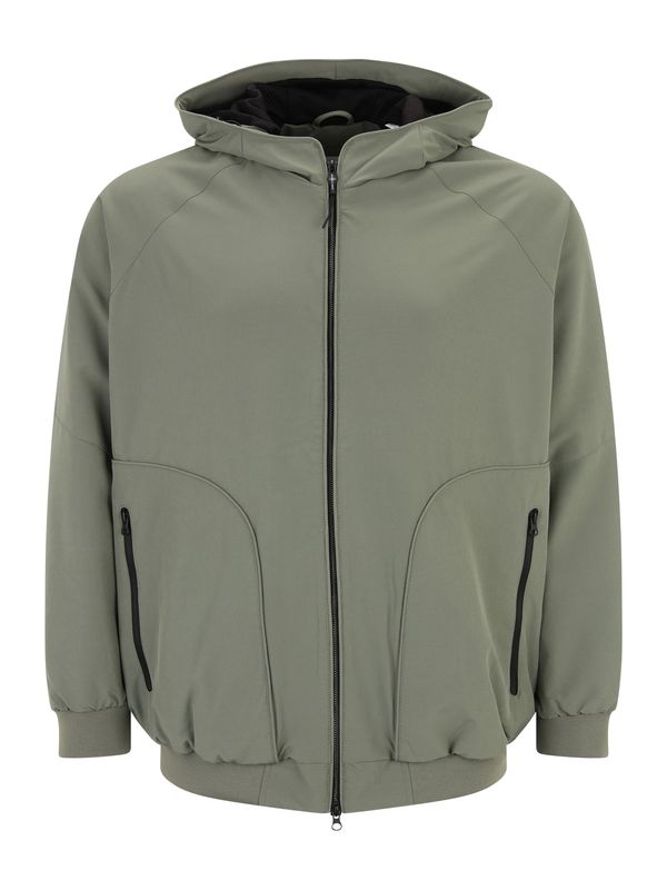 Jack & Jones Plus Jack & Jones Plus Prehodna jakna 'TRACK'  pastelno zelena