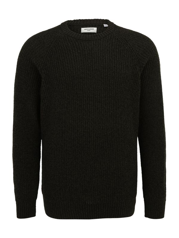 Jack & Jones Plus Jack & Jones Plus Pulover 'JJJONES'  temno zelena