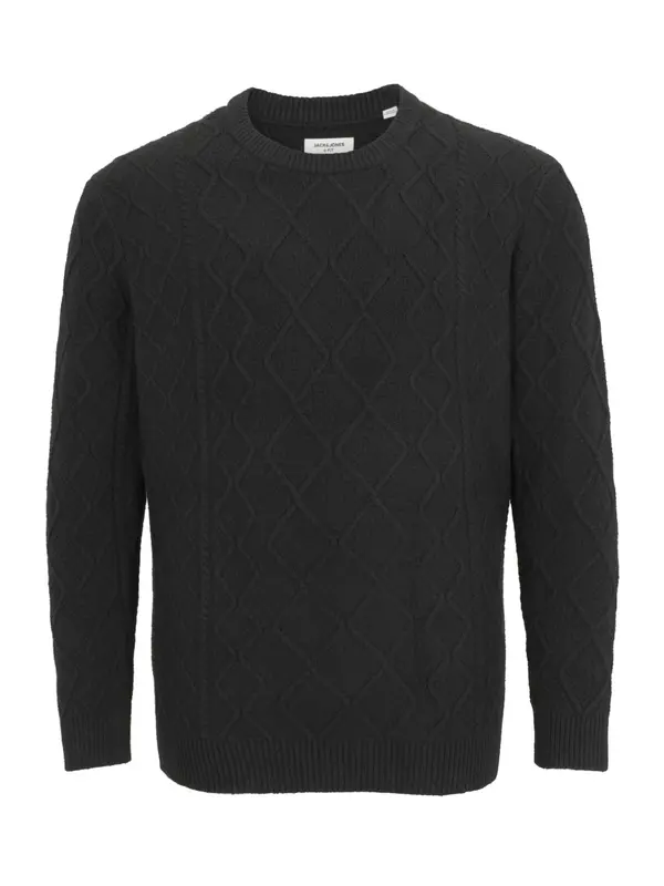 Jack & Jones Plus Jack & Jones Plus Pulover 'JORCAMBRIDGE'  črna