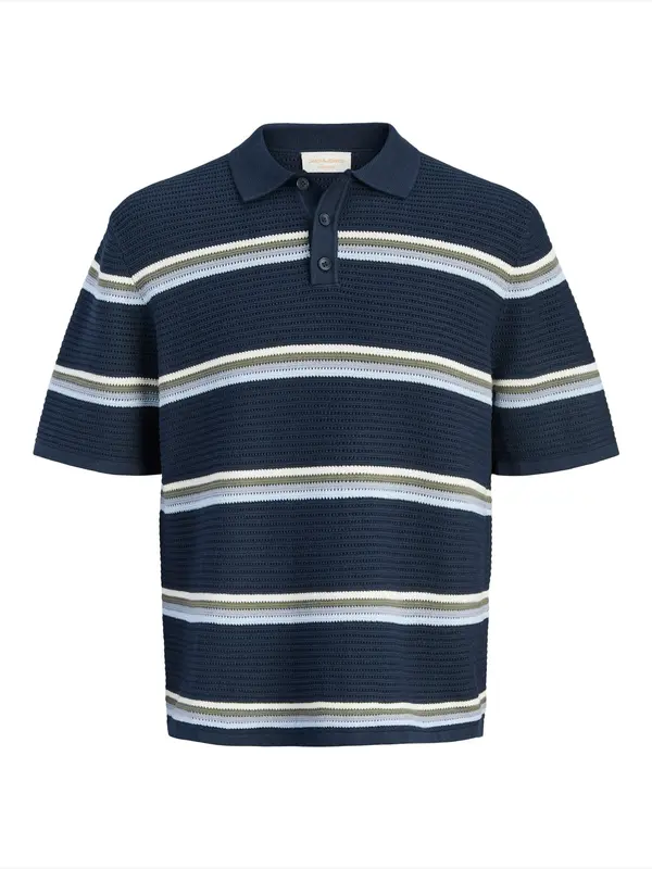 Jack & Jones Plus Jack & Jones Plus Pulover 'JORMAINE'  kremna / mornarska / svetlo modra / kaki